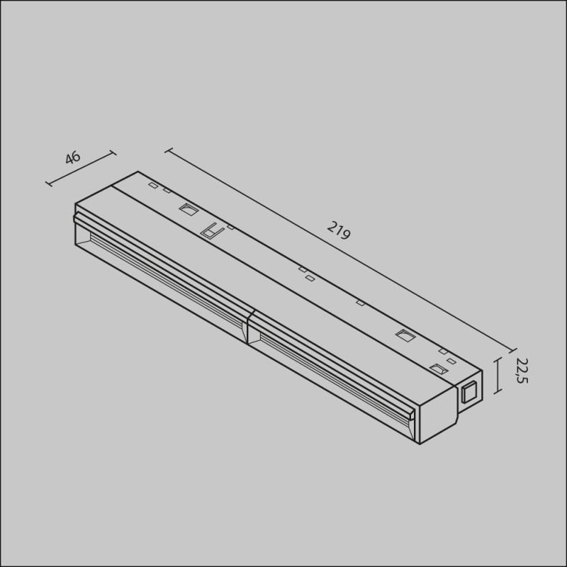 Светильник на шине 21,9*2,2*4,6 см, LED, 12W, 4000К, Maytoni Technical Parete TR106-2-12W4K-W белый