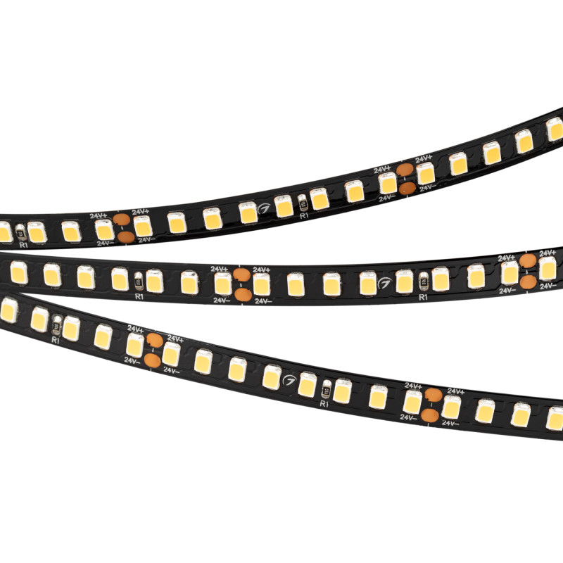 Лента RT-A160-BLACK-8mm 24V Warm3000 (12 W/m, IP20, 2835, 5m) (Arlight, высок.эфф.150 лм/Вт) 029426(2). Цена указана за 5 метров. Продается кратно 5 метрам.