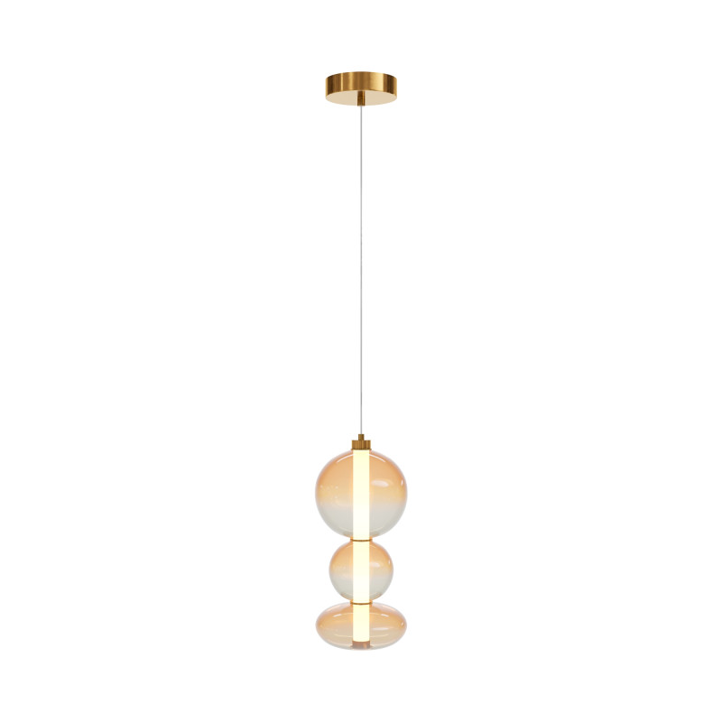 Подвесной светильник 20*20*371 см, LED, 24W, 3000К, Maytoni Futuro MOD307PL-L24BS3K латунный