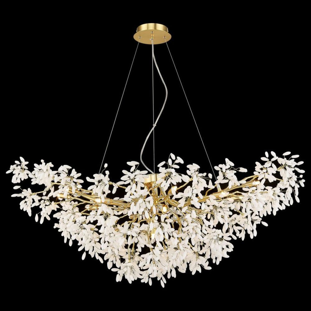 Подвесная люстра 120 см, Wertmark Dorothy WE193.13.423, матовое золото