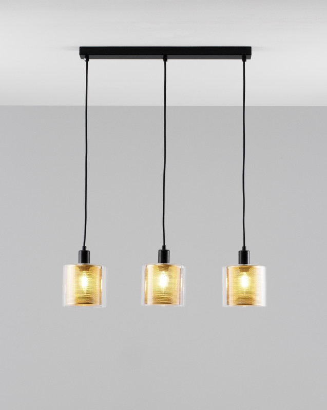 Подвесной светильник 59*13*120 см, E14 120 W, Moderli Brizzi V2872-3P Черный