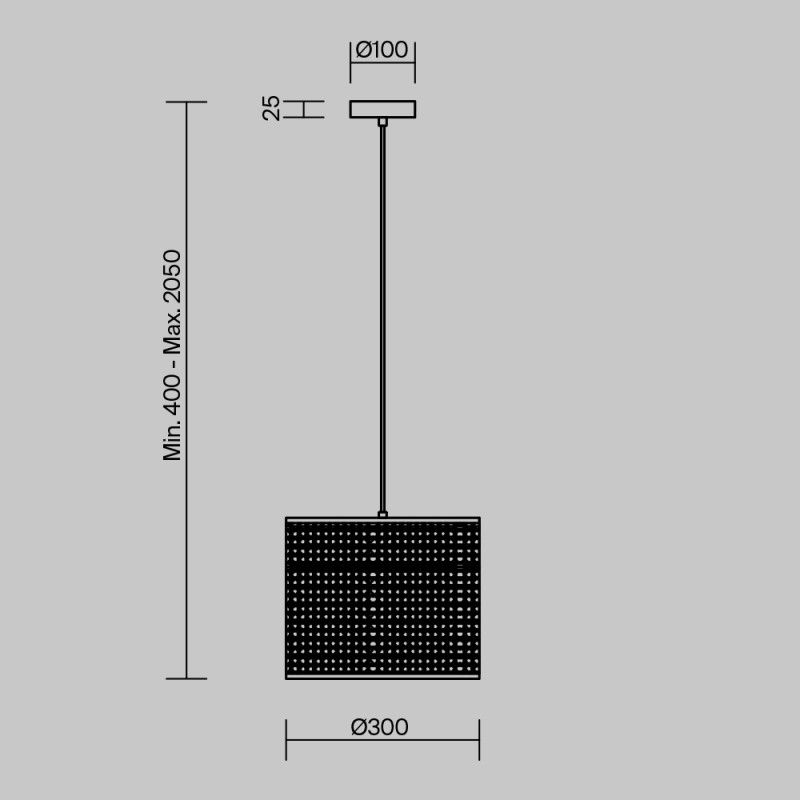 Подвесной светильник 30*30*205 см, 1*E27*60W, Freya Mixture FR5483PL-01B, черный