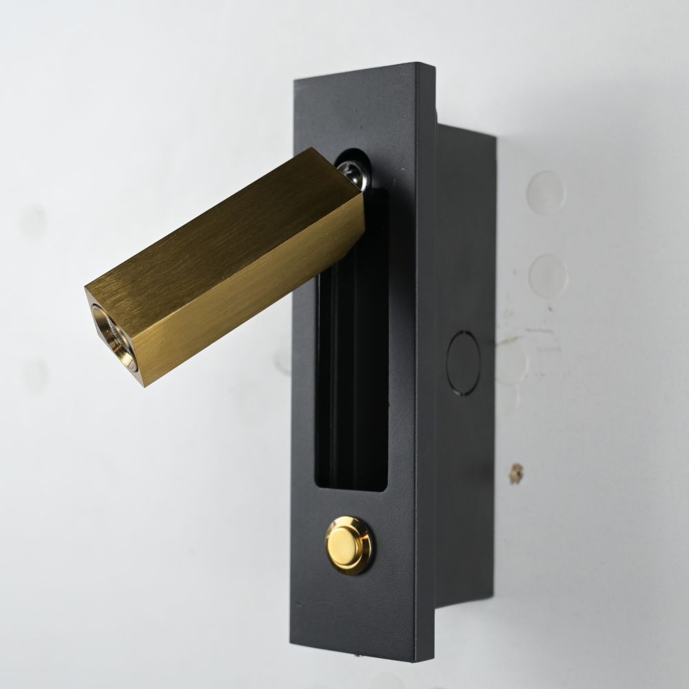 Бра Chelsom WALL LED DOCK BRASS 17*5*17 см, 1*LED*3W, 4000K, ImperiumLoft 2000000118499, Латунь, Чёрный
