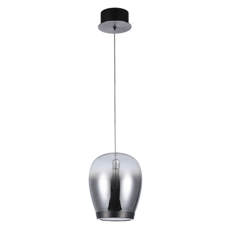 Светильник подвесной 18*22 см, 1 LED*15W, 4000 К, Divinare Campo 5875/51 SP-15, Дымчатый