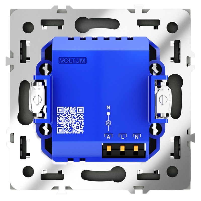 Датчик движения встраиваемый Voltum S70, черный матовый пластик Soft touch VLS070508