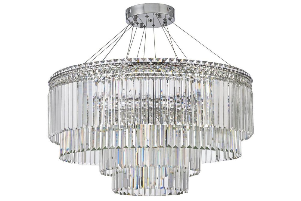 Люстра подвесная **41 см, Led лента*LED*134W, 3000/6000K, Arti Lampadari Ovindoli Gold Ovindoli L 1.5.80+40.101 N, Никель