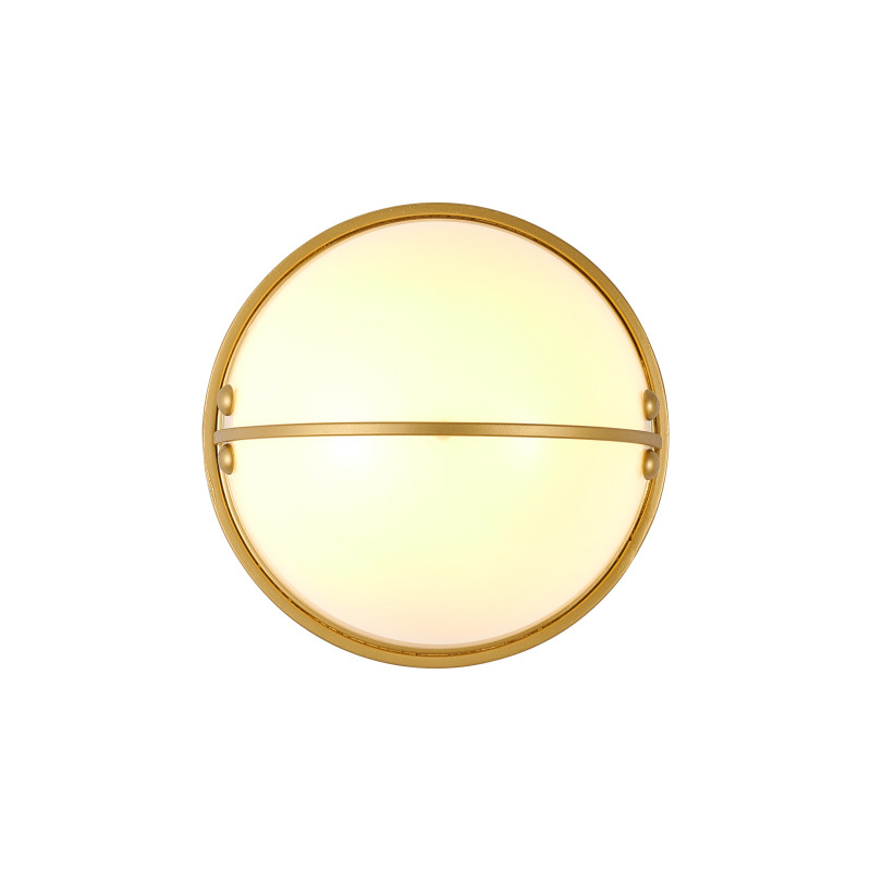 Бра Favourite Radius 2935-2W, D110*W215*H215, каркас золотого цвета, плафон из стекла цвета опала