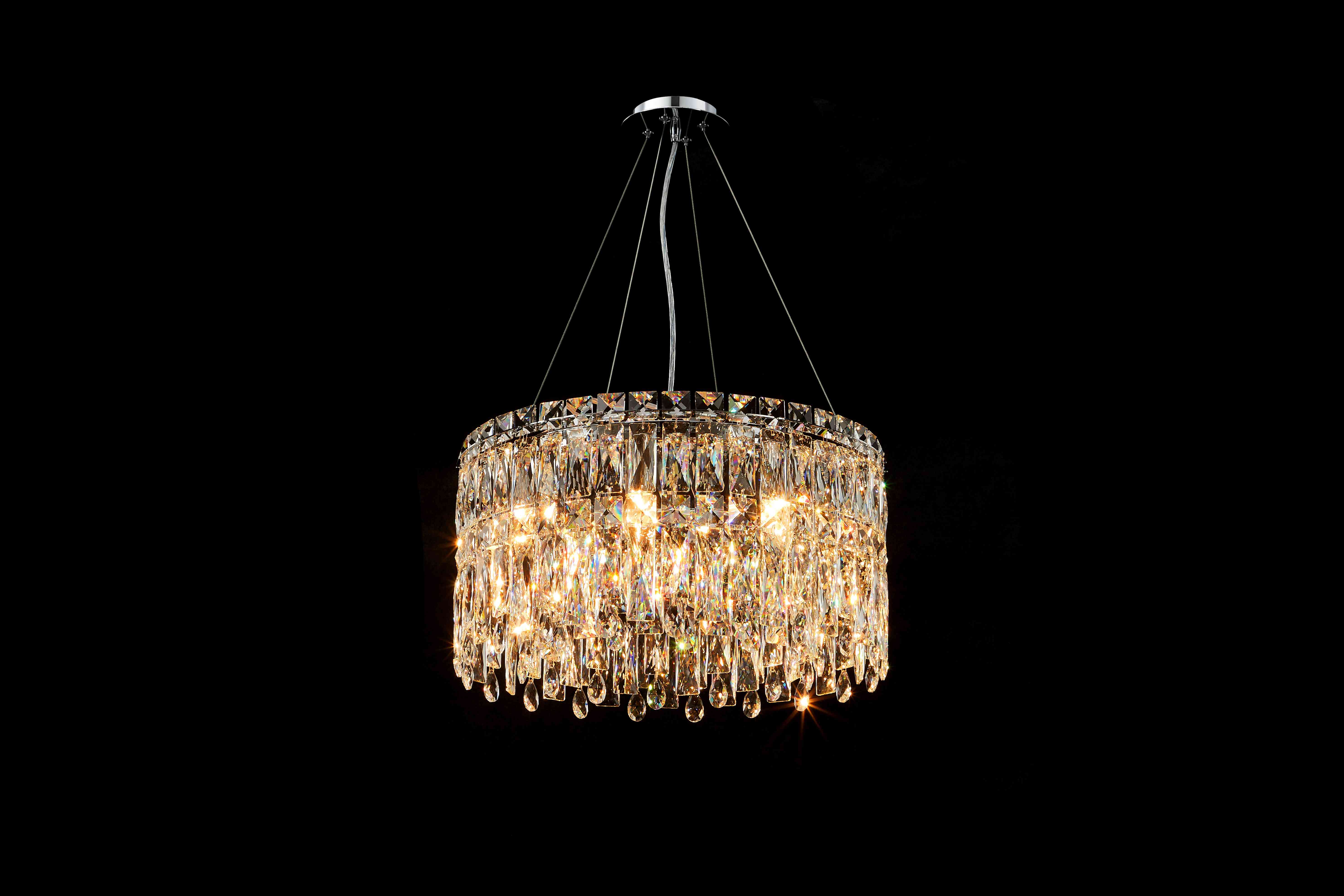 Люстра 500*260, 8*E14, 40W NewRgy Cristallo F50-ф500*H260 CHROME, Хром