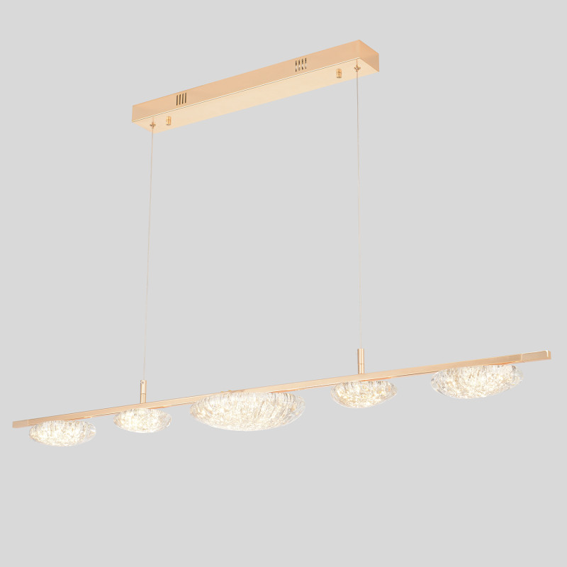 Светильник 130 см, 47W, 3000-6000K, Crystal Lux FELICIDAD SP47W LED, золото