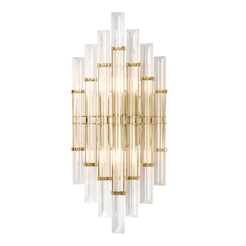 Бра Crystal Lux SARAGOSA AP2 BRASS/TRANSPARENTE Латунь
