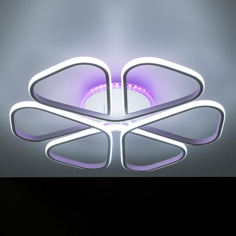 Светильник Citilux Сезар Смарт CL233A270E RGB, 125W LED, 3000-5500K, диаметр 71 см, белый