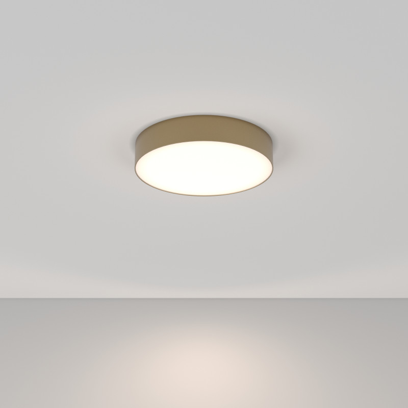 Накладной светильник 30*30*6 см, LED, 36W, 4000К, Maytoni Technical Zon C032CL-36W4K-RD-MG золото матовое