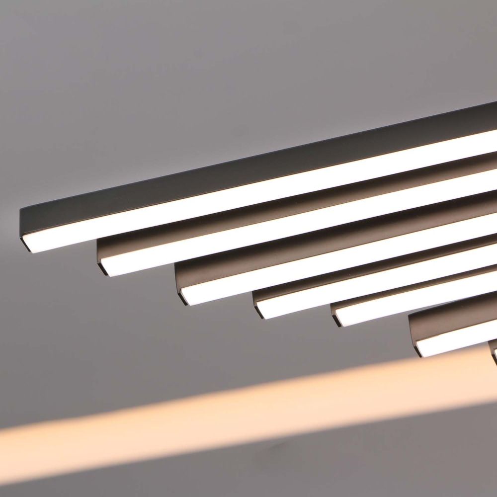 Подвесная люстра 27*150 см, 2*LED, 60W, 4000K, Favourite Vingar 4381-2P, чернный матовый