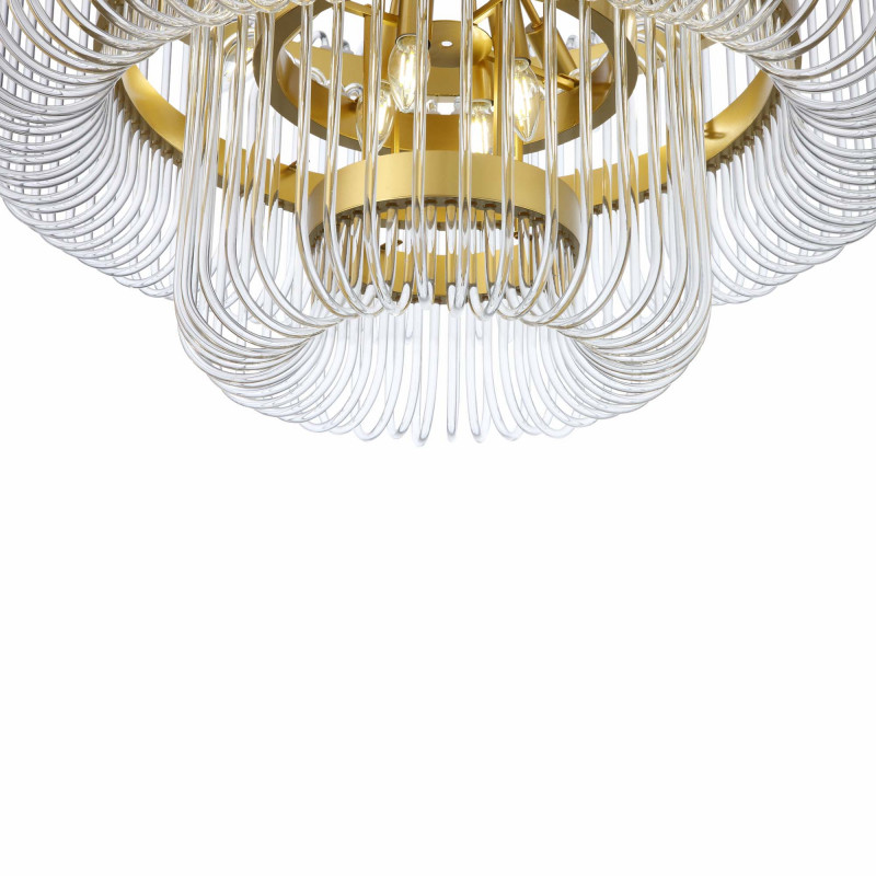 Люстра подвесная 80 см, 480W, ST LUCE GROSSETO SL1228.203.12 Золотистый