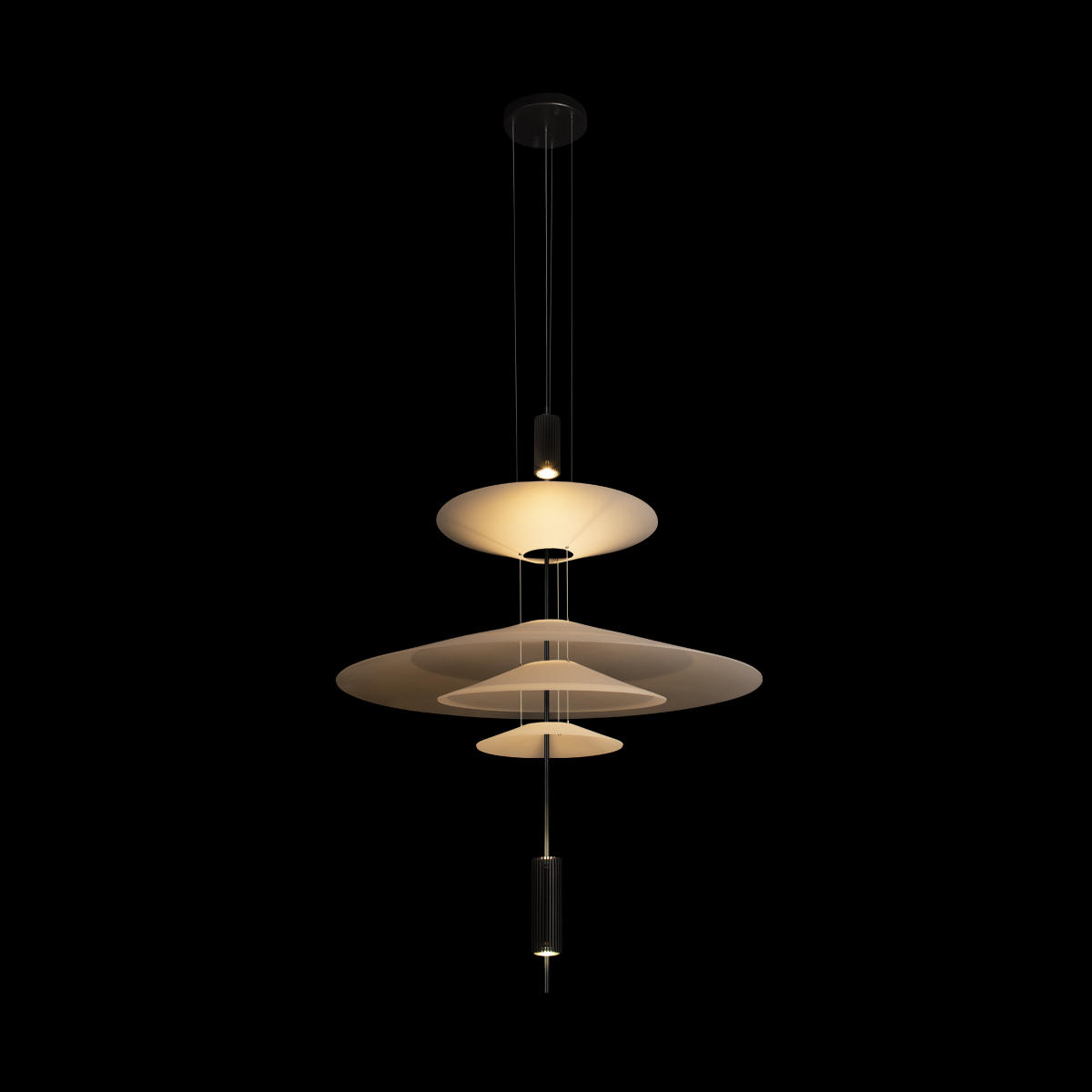 Подвесной светильник 68*83 см, 3*GU5.3*20W  LOFT IT Skylar 10244/C Black черный