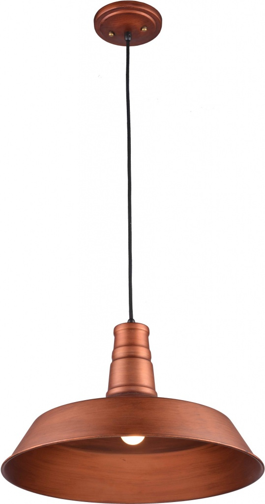Подвеcной светильник Lussole GRLSP-9698, диаметр 45 см, медь