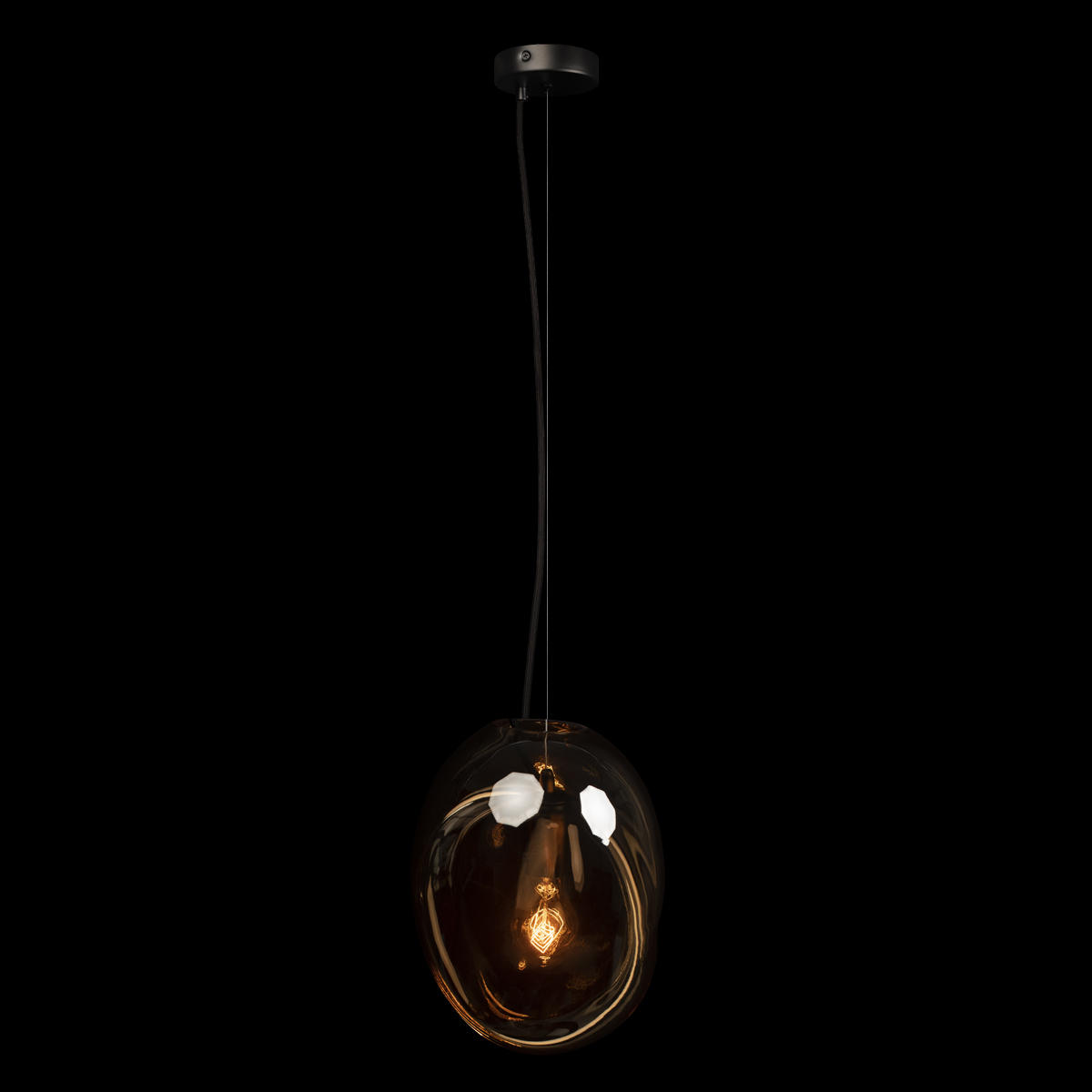 Подвесной светильник 25*25 см, 1*E27*40W  LOFT IT Gallo 10293 Amber черный