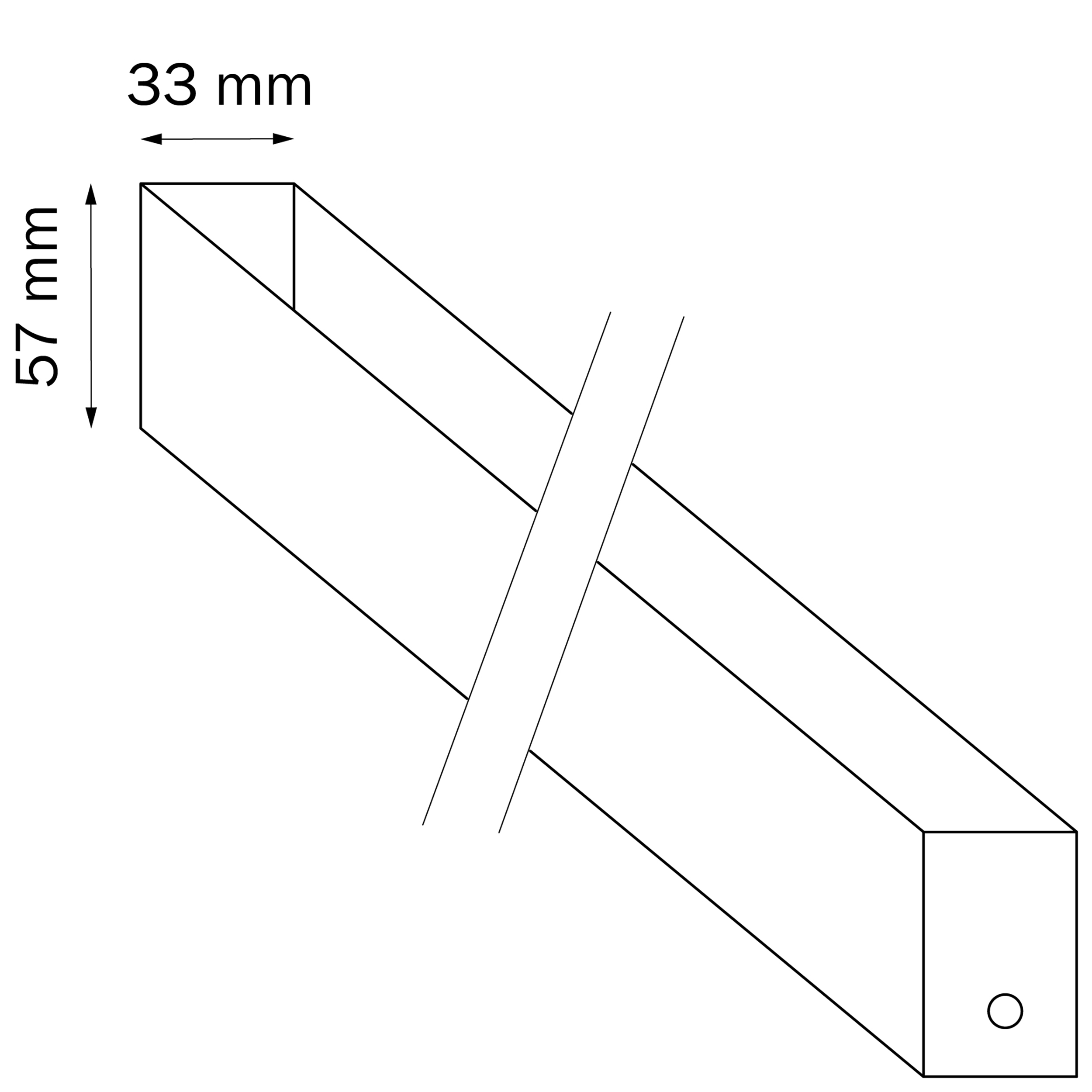 Трек PRO 220V, 2 метра 2*3,1 см, Матовый Черный Lightstar Barra 505027