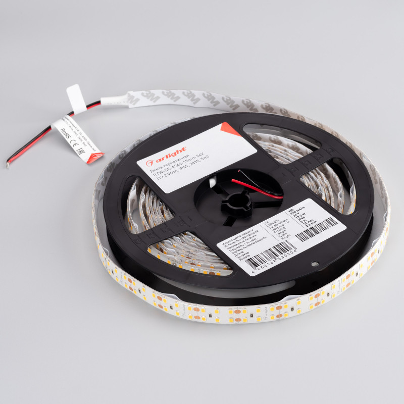 Лента герметичная RTW-SE-A240-15mm 24V Day4000 (19.2 W/m, IP65, 2835, 5m), Arlight 014723(2). Цена указана за 5 метров. Продается кратно 5 метрам.