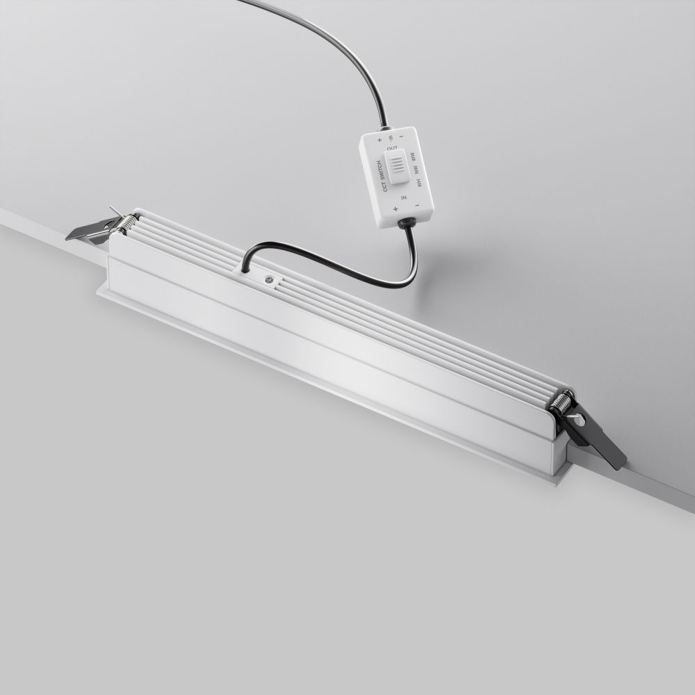 Встраиваемый светильник  DL100-12W2.7-3-4K-W 22,6*2,9*-3,5 см, *LED*12W, 4000K, Maytoni technical Parete DL100-12W2.7-3-4K-W, Белый
