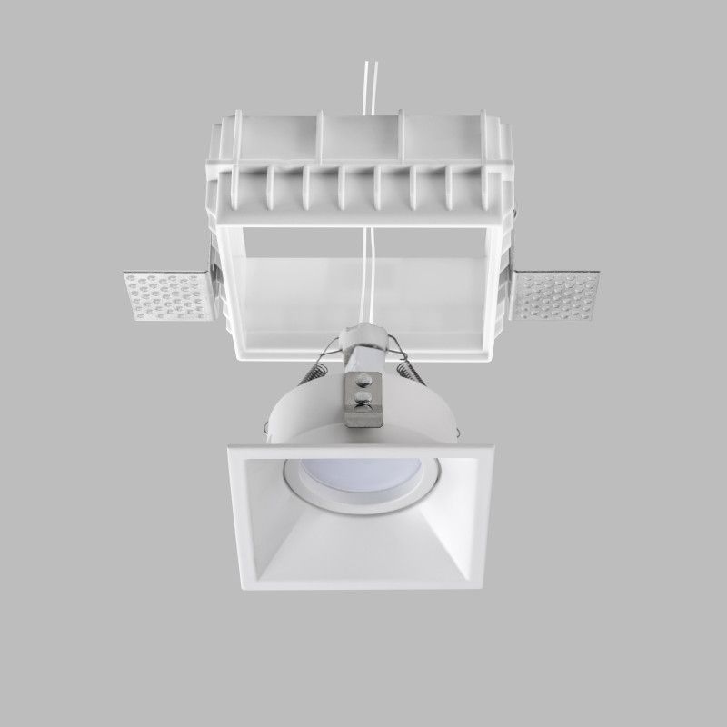 Встраиваемый светильник 9,3*9,3*-4 см, 1*GU5.3*50W, K, Lightstar Domino G214506, белый