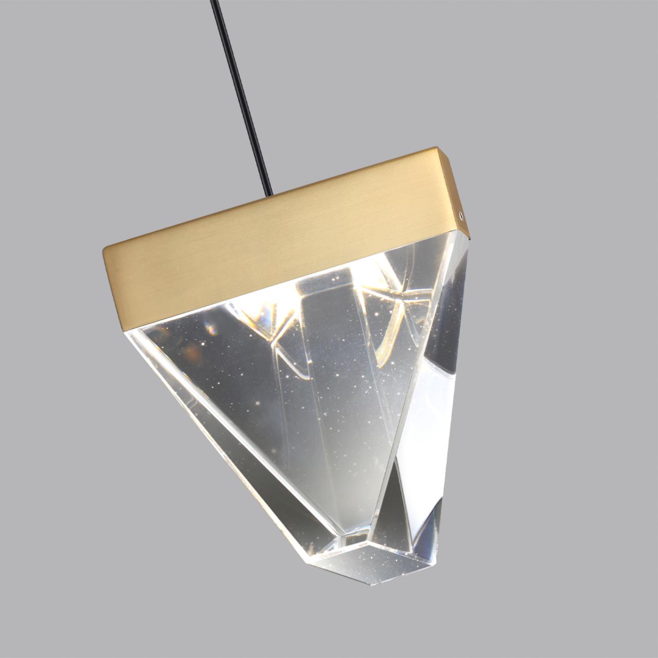 Подвесной светильник 10,3*174,9 см, 1 LED*5W, 3000 К, Odeon Light Ray, латунь 6678/5L