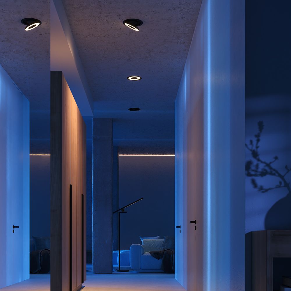 Встраиваемый светильник  DL102-12W3K-B **-3,6 см, *LED*12W, 3000K, Maytoni technical Vector DL102-12W3K-B, Черный