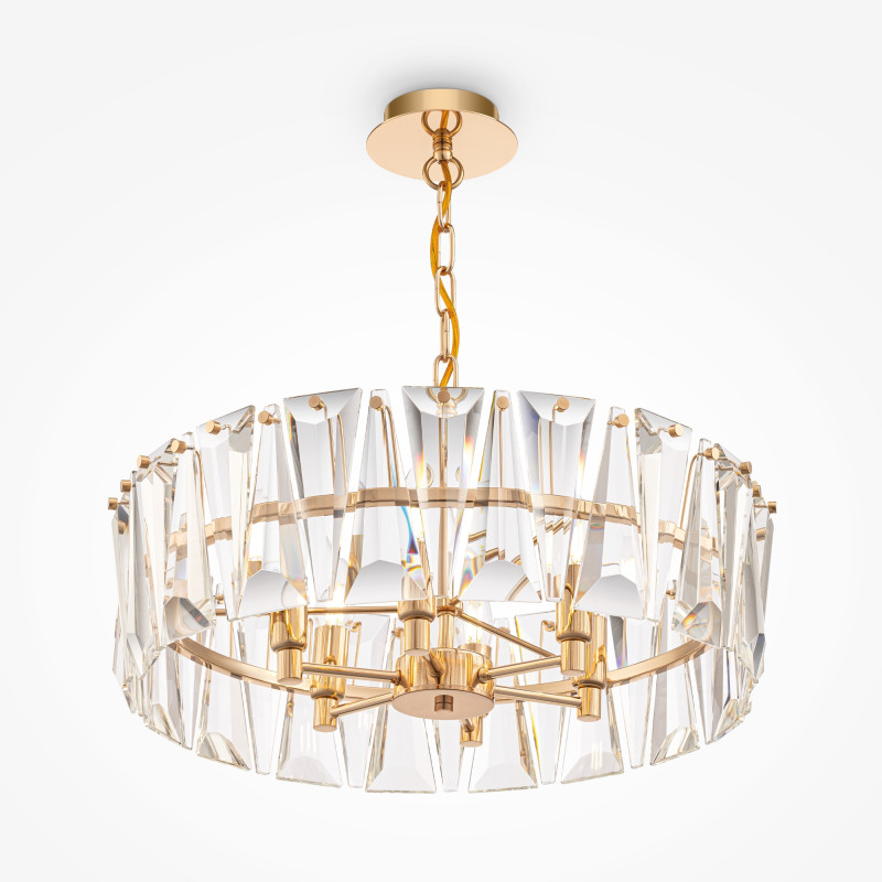 Подвесная люстра Maytoni Puntes MOD043PL-06G, диаметр 53 см, золото