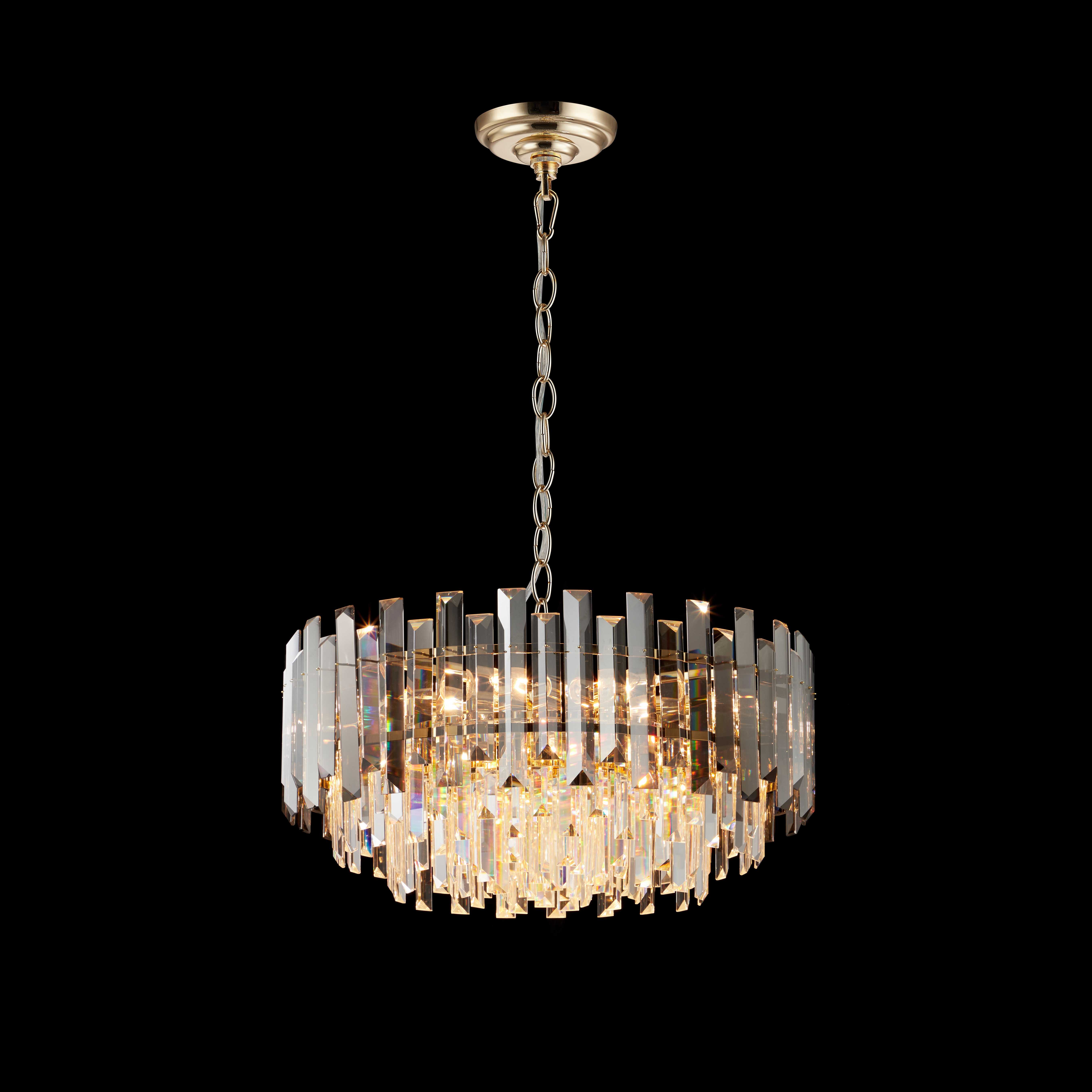Люстра  600*300, 10*E14, 40W NewRgy Cristallo DM50-ф600*H300SM H GOLD, H GOLD