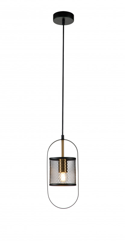 Подвесной светильник 135*135*345/1845 мм, 1*E27 чёрный Indigo Via V000182, 10009/1P Black