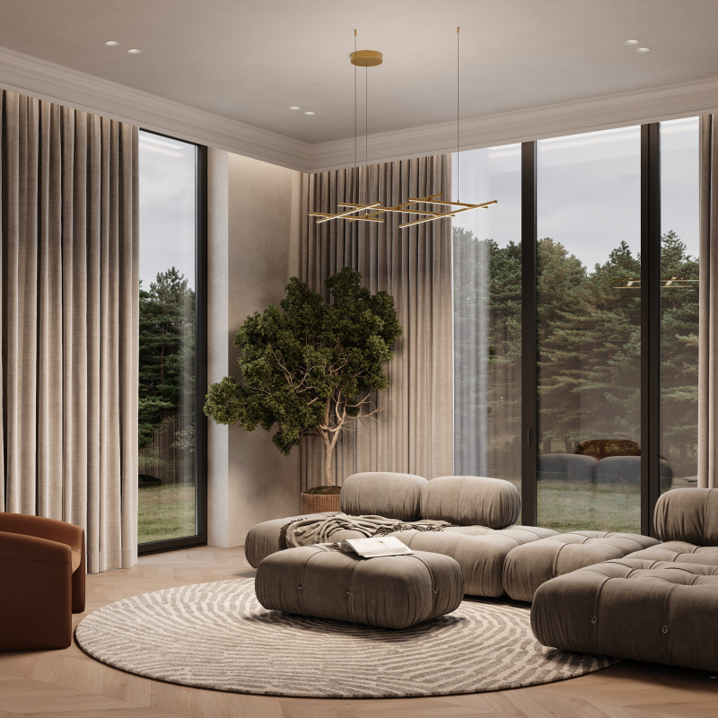 Подвесной светильник 115,6*80*312 см, LED, 80W, 3000К, Maytoni Radiance MOD278PL-L86G3K золото матовое