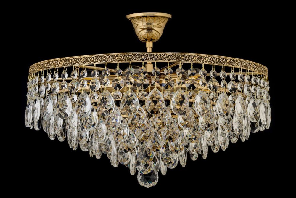 Люстра потолочная *46*25 см, 6*E27*60W, Arti Lampadari Castellana Gold Castellana E 1.3.46.608 G, золотой