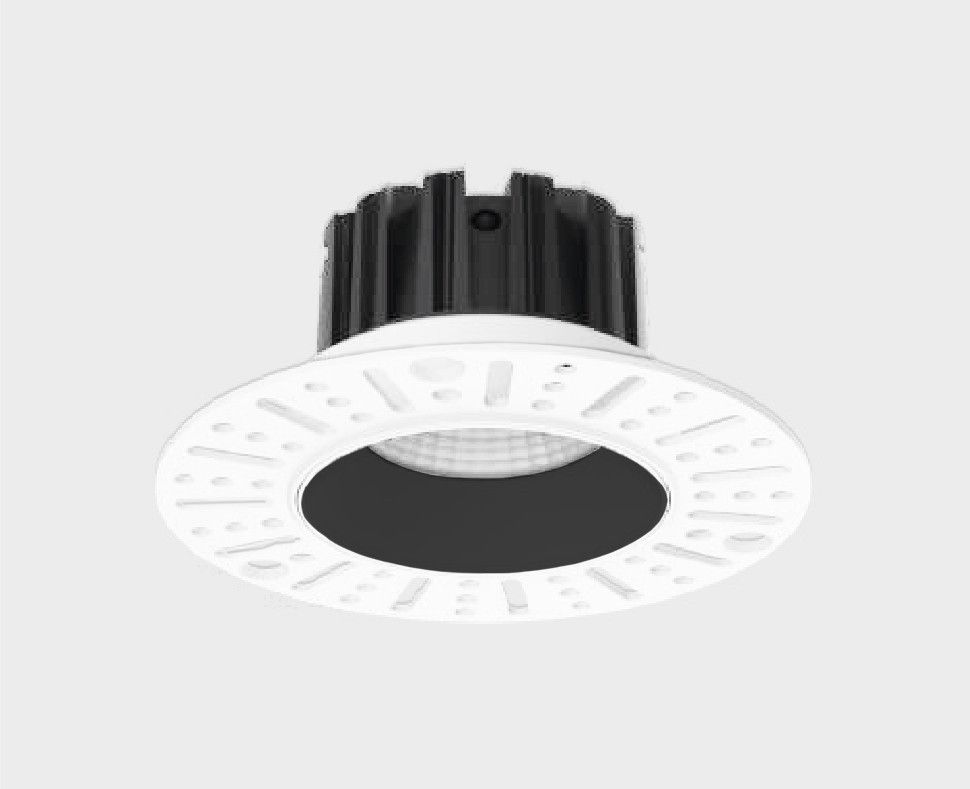 Встраиваемый светильник 12 см, 12W, 3000K, Italline IT02-028 black 3000K, черный