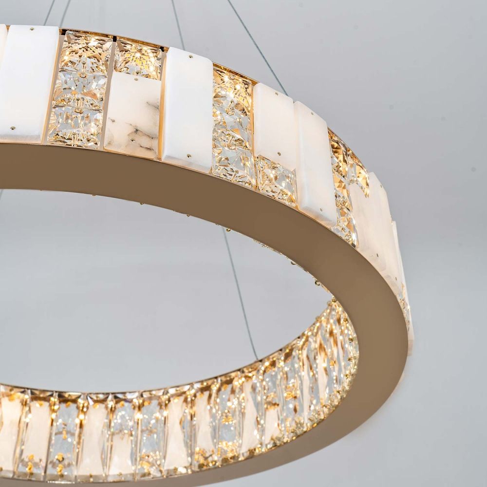 Подвесная люстра 60x50см, LED, 30Вт, 3000 / 6000K, Modelux ML.6985.600P GD Золото