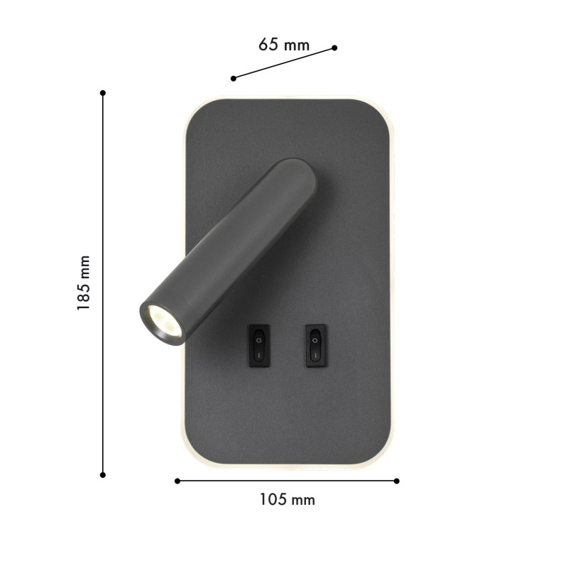 Спот 6,5*10,5*18,5 см, 8W, Favourite Bedside 4499-2W