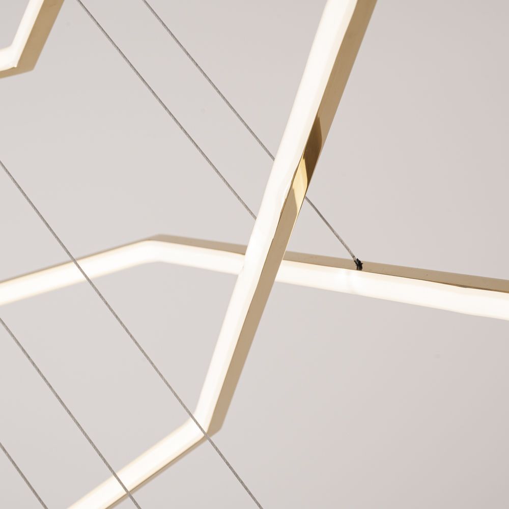 Подвесная люстра Vesanto Cameron Design House D40+50+60+70+80+90+100+110+120+150 **500 см, 10*LED*100W, 4000K, ImperiumLoft 40.2477, Золотистый
