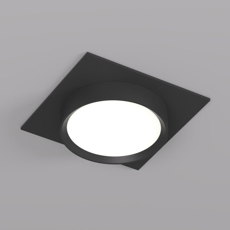 Встраиваемый светильник 11 см, Denkirs Flat DK2091-BK, черный