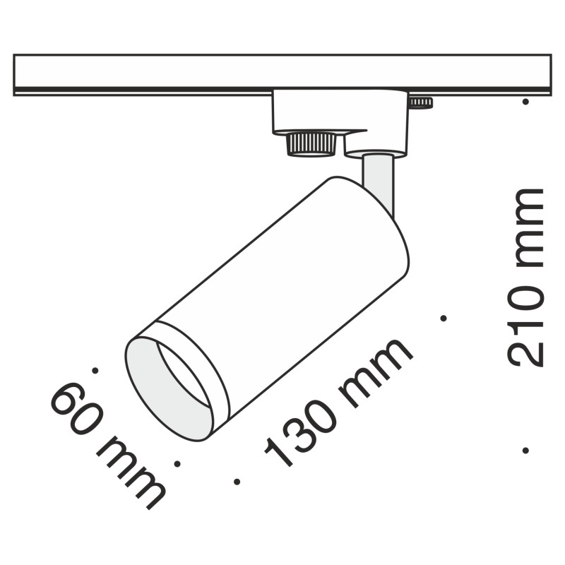 Трековый светильник Maytoni Track TR004-1-GU10-B, черный, GU10, 50W