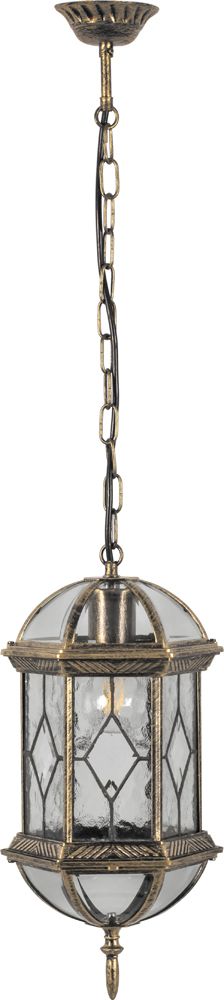 Светильник садово-парковый Feron PL134 28 см шестигранный на цепочке, черное золото