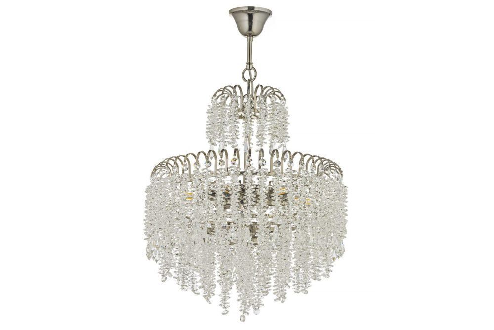 Люстра подвесная *40*45 см, 5*E14*40W, Arti Lampadari Daverio Nickel Daverio E 1.5.40.105 N, никель