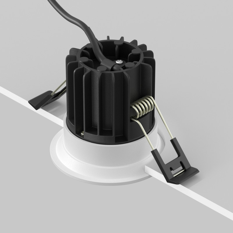 Встраиваемый светильник 6*6*5,3 см, LED, 7W, 4000К, Maytoni Technical ROUND DL058-7W4K-W белый