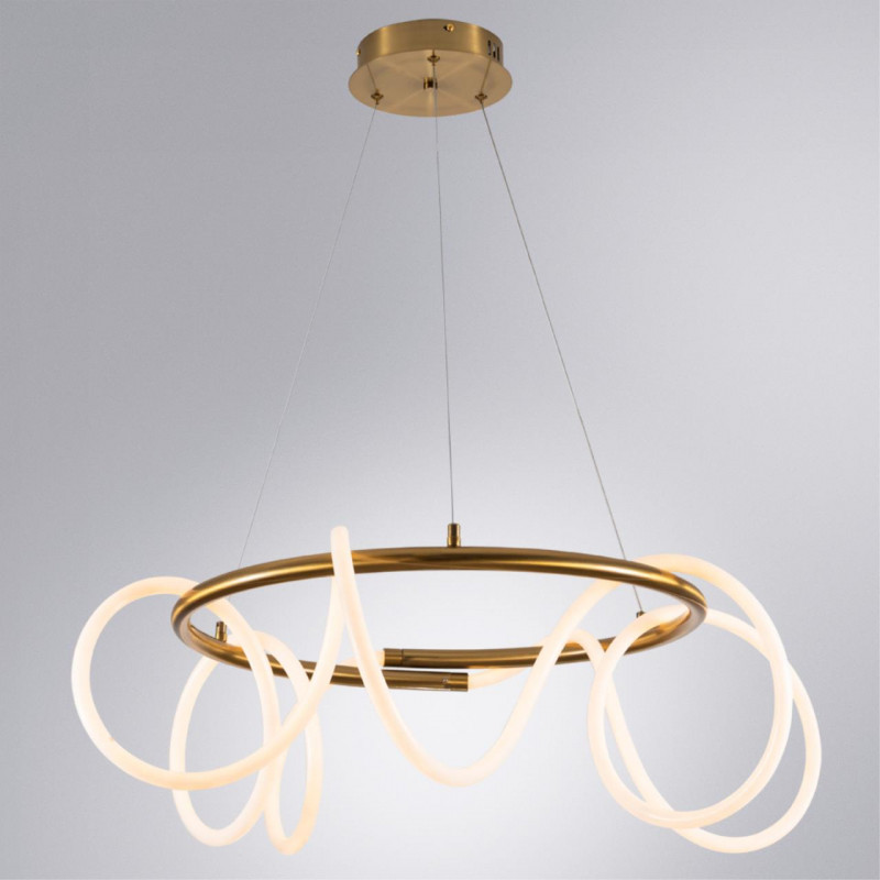 Светодиодный светильник 70 см, 75W, 3000K, Arte Lamp Klimt A2850LM-75PB, полированная медь