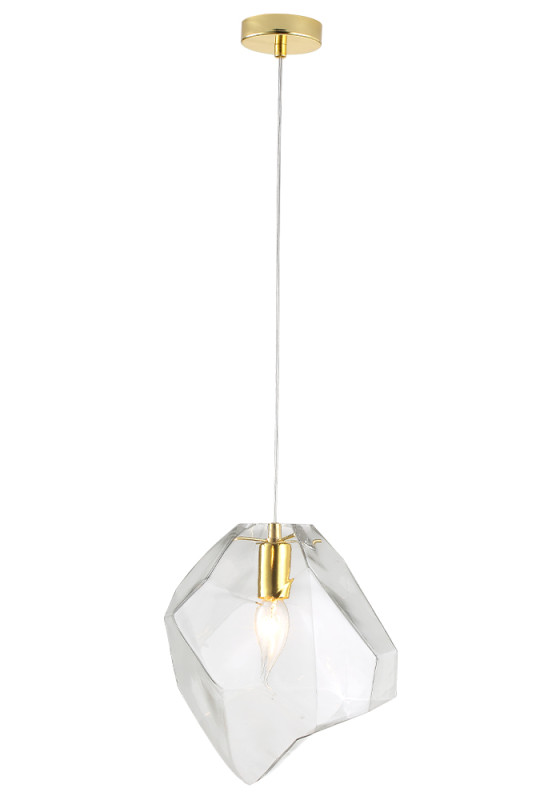 Светильник 25 см, Crystal Lux NUESTRO NUESTRO SP1 GOLD/TRANSPARENT, золото