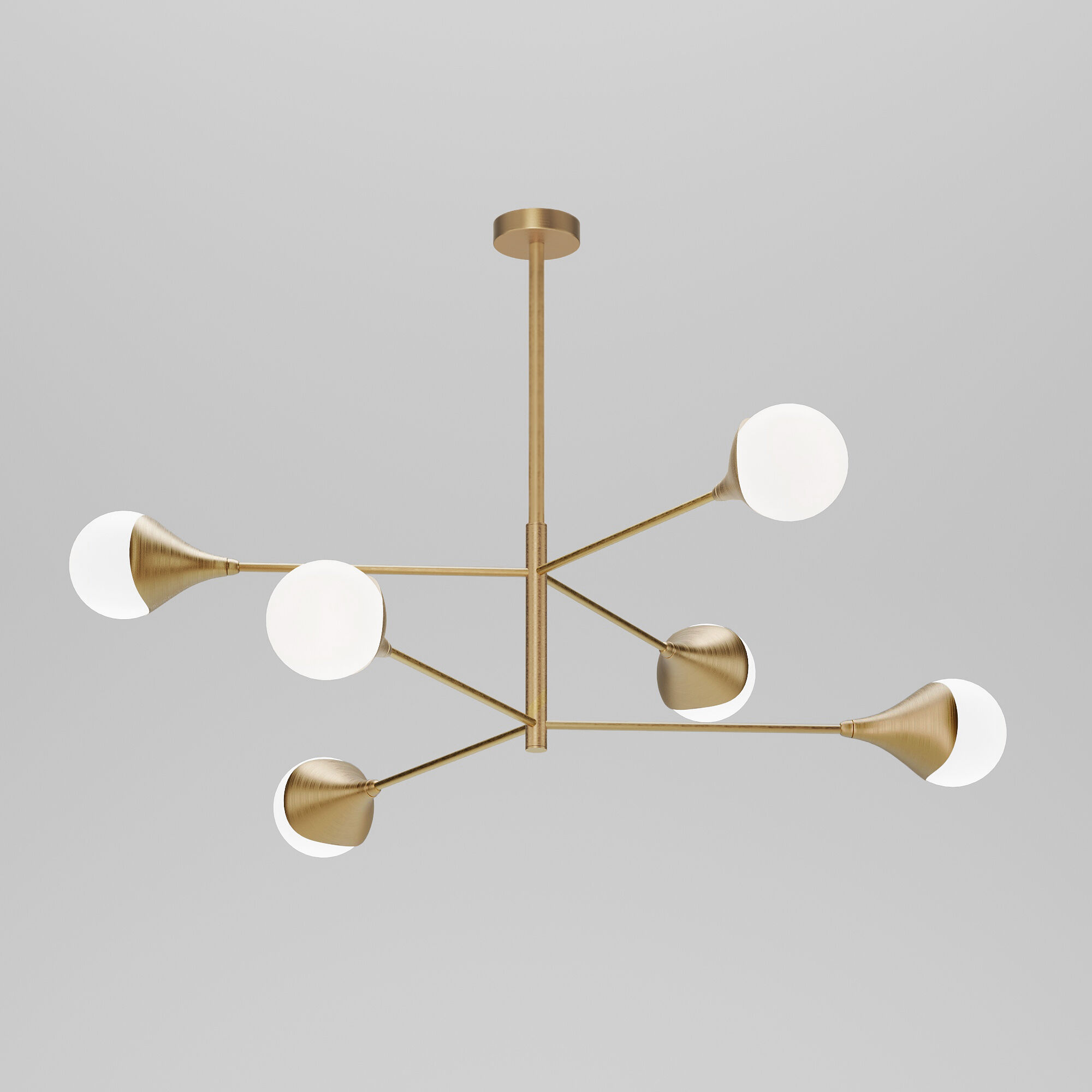 Светильник 93*93*62 см, 6*G9, W,  Eurosvet Calyx 60168/6, латунь