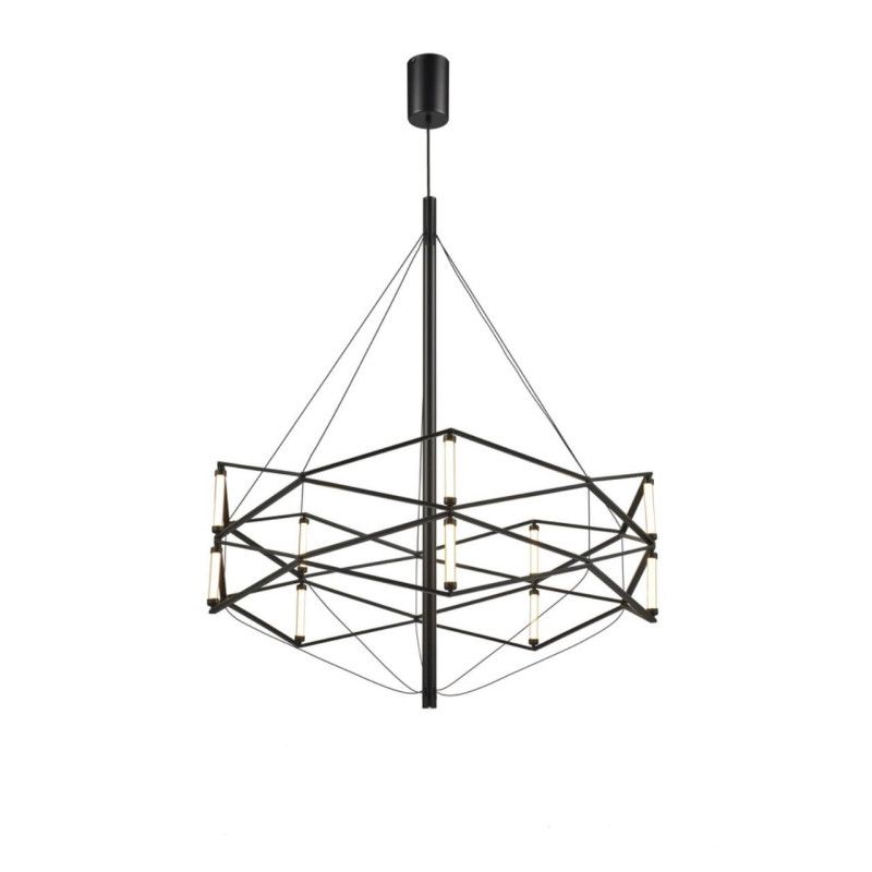 Подвесная люстра 60*96-296 см, 1*LED, 20W, 3000K, Aployt Babetta APL.785.03.20, черный