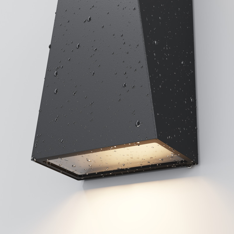 Уличный настенный светодиодный светильник Maytoni Times Square O580WL-L6B черный