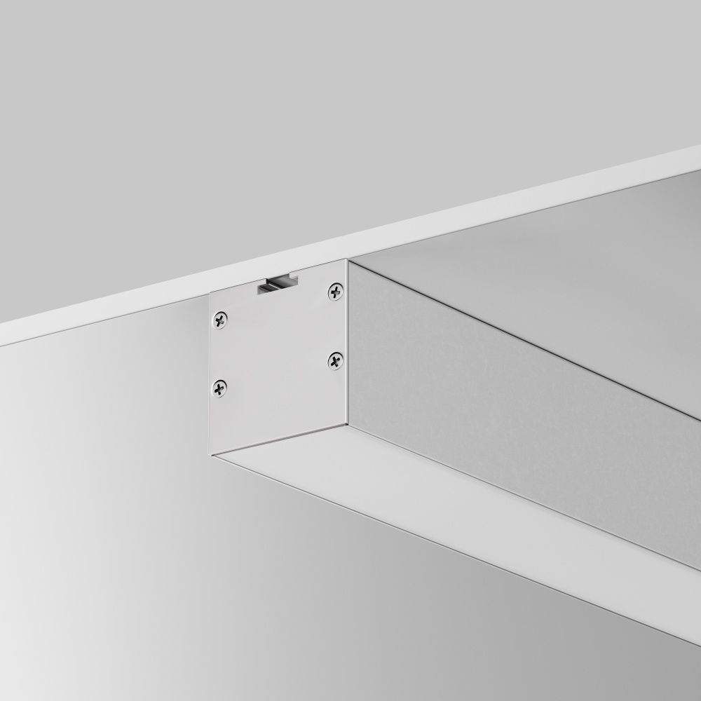 Комплект заглушек (для профиля 35×35) 2 шт., ALM-35-S-EC 642037, *4*4 см, Maytoni Led Strip 642037, Серебро
