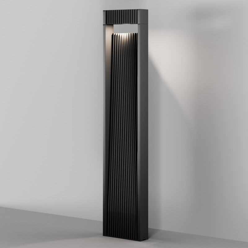 Садово-парковый светильник 16,4*4,7*80 см, LED, 13W, 3000К, Maytoni Sten O444FL-L13GF3K1 серый