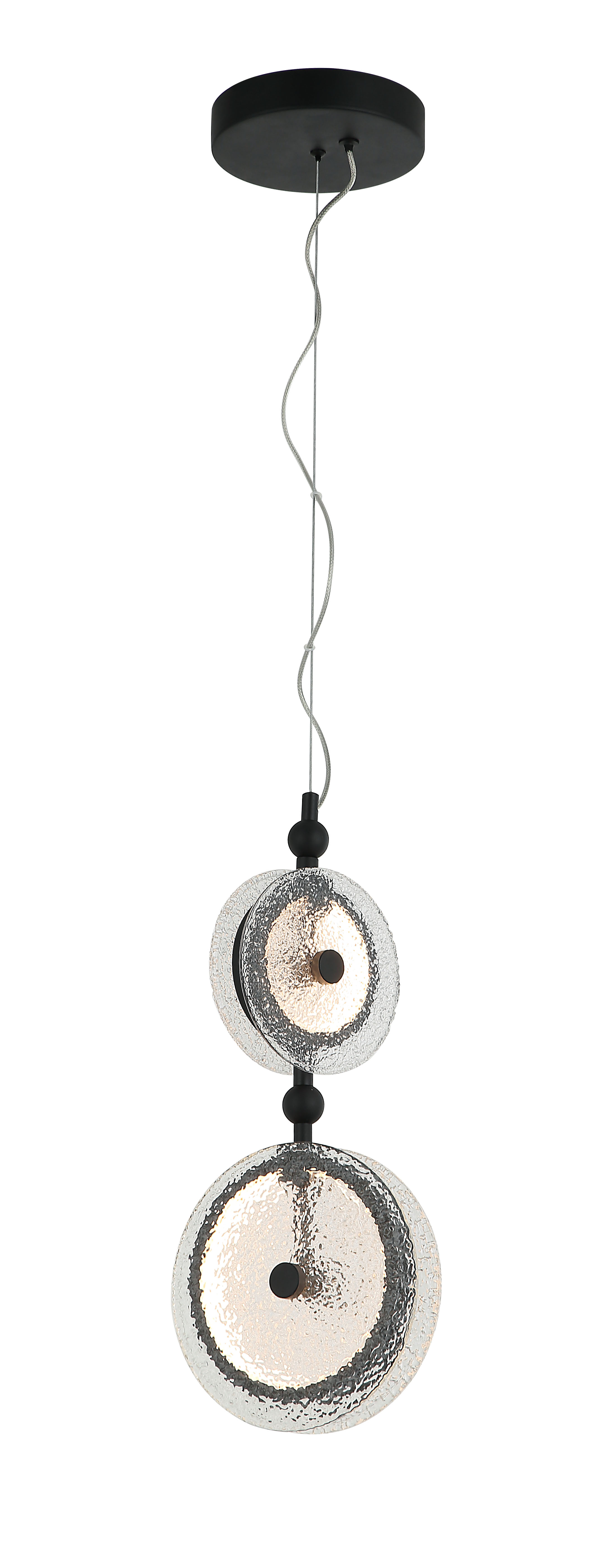 Люстра  250-150*530-1500, LED, 17W 4000K NewRgy LOFT 4580AMD-200SB BLACK METAL, BLACK METAL