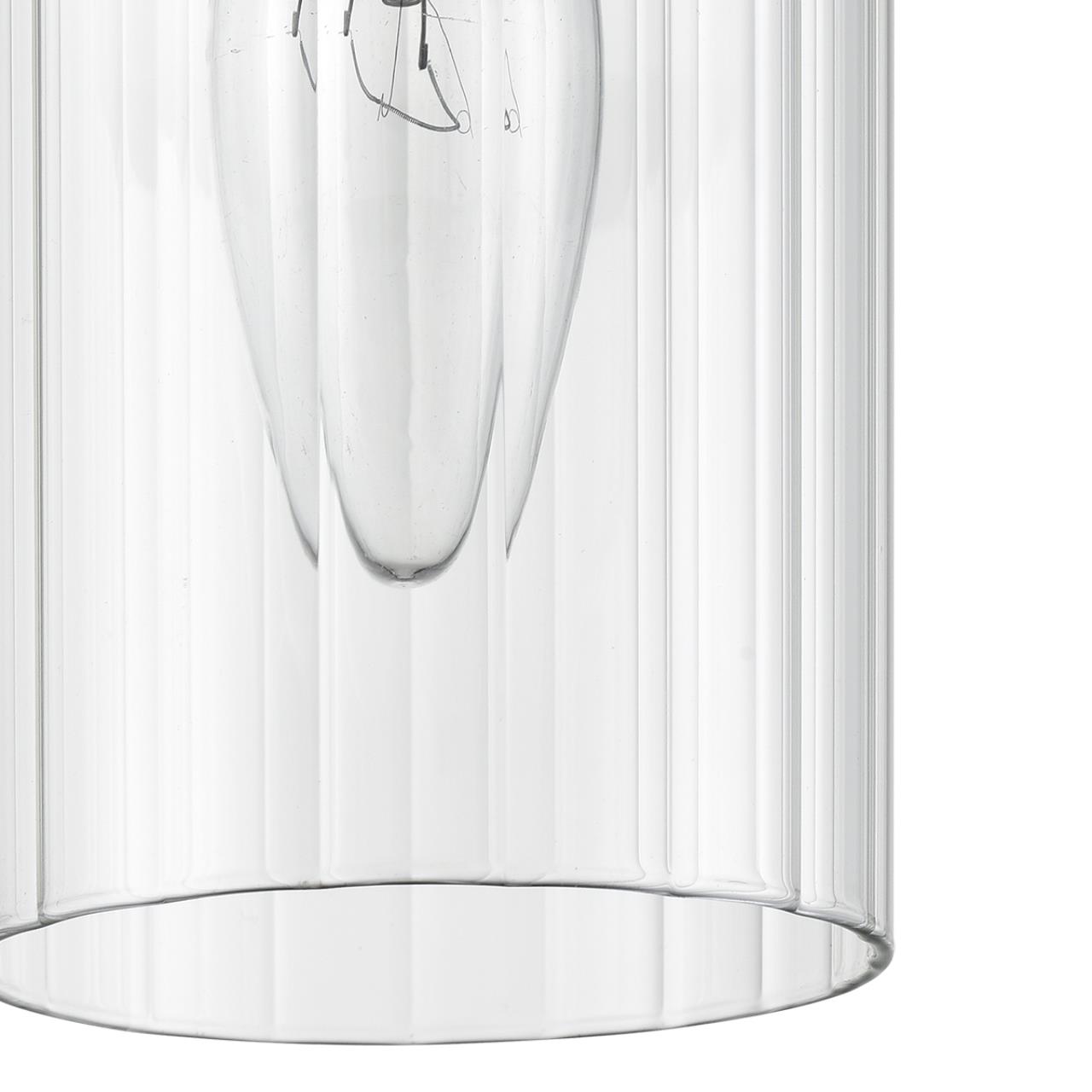 Подвесной светильник 10*80 см, 1*E14 Lumion ISHA 8102/1A хром, прозрачный